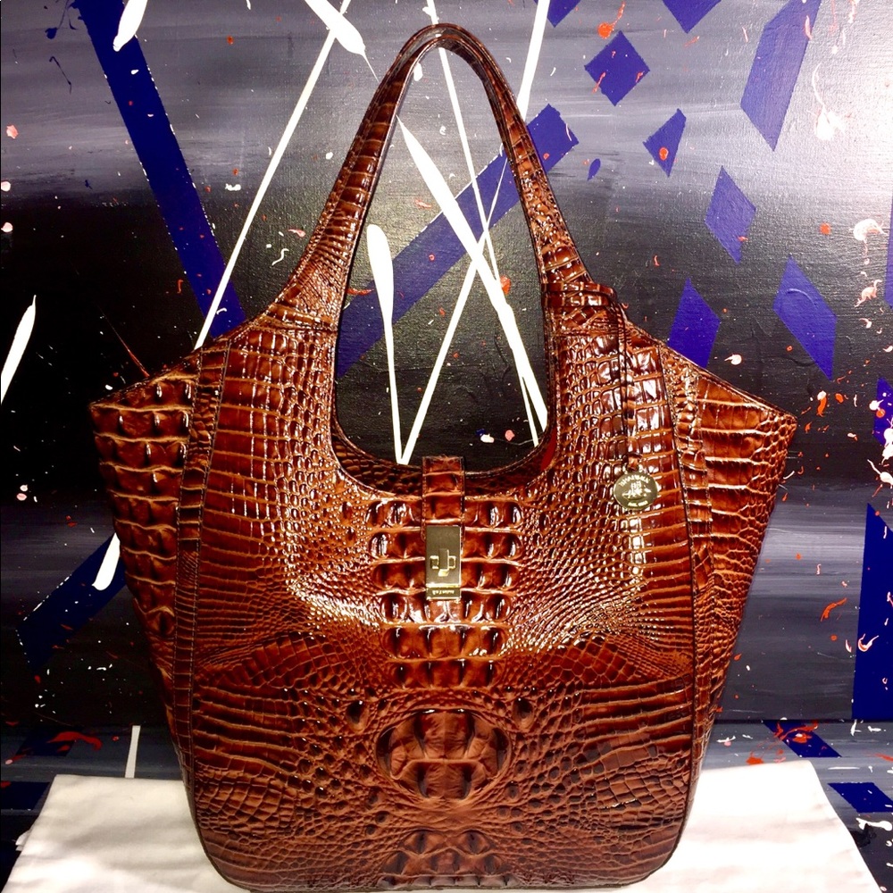 💜💜BRAHMIN CARLA PECAN MELBOURNE TOTE HANDBAG